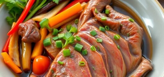 Duck with buddhist vegetables