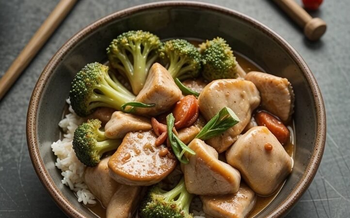 Chicken with ham and broccoli